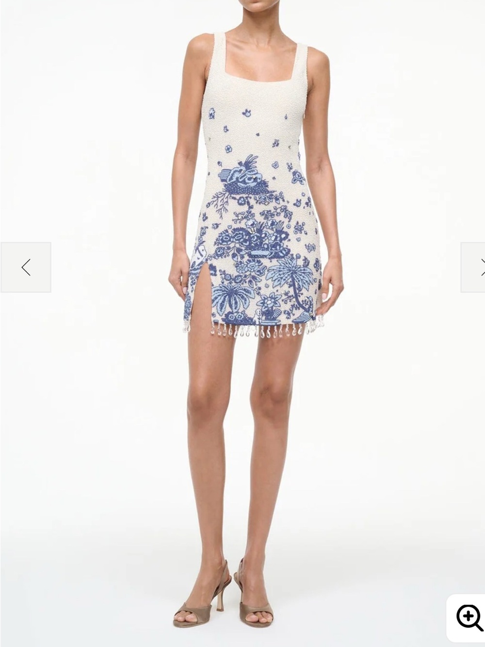 STAUD Le Stable Dress Blue Toile